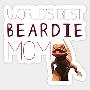 World's Best Beardie Mom Sticker